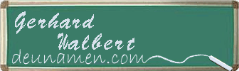 Gerhard Walbert Visitenkarte